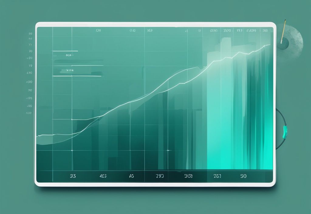 Moderne digitale Malerei-Illustration in Teal, die eine Waage mit einem schwankenden Diagramm und hervorgehobenen Phasen des Gewichtsverlusts zeigt, wobei die Plateauphase betont wird; wie lange dauert Plateauphase beim Abnehmen