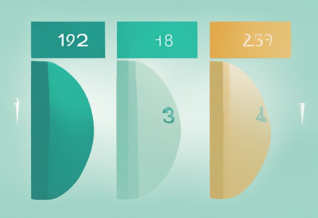 Moderne digitale Illustration eines Zeitstrahls zum Gewichtsverlust mit Schwerpunkt auf der Plateauphase, dargestellt durch ein Fragezeichen, in der Hauptfarbe Türkis.